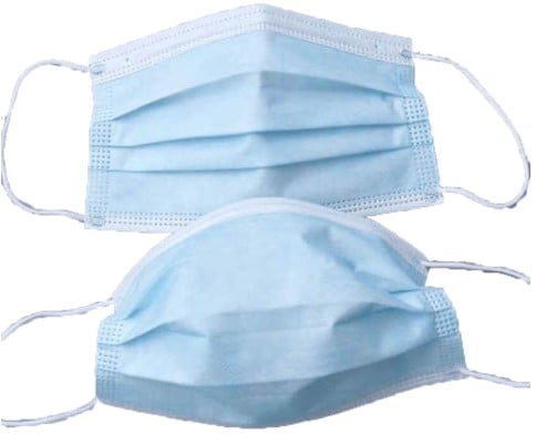 Mondmasker 3lgs blauw FFP1