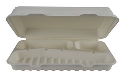 Suikerriet menubox XL 322x223x63mm 3-vaks 