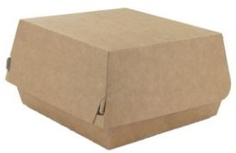 Hamburgerbox karton 115x115x80mm bruin