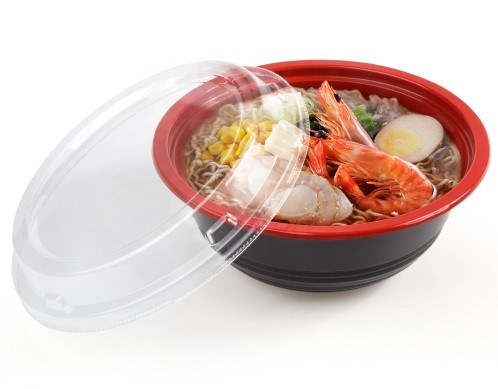 Soep/poke bowl PP beker 990cc met deksel