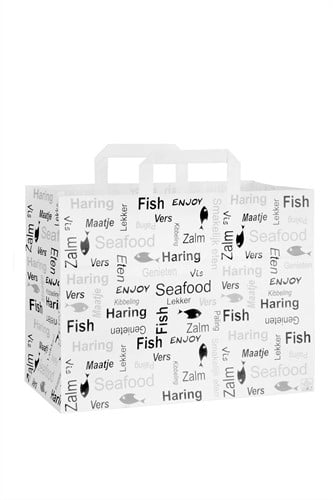 Vis draagtas witkraft 32/8,5x27cm Enjoy Fish