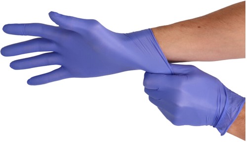 Handschoen nitril blauw XXL ongepoederd 10-11
