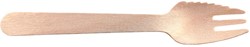 Snackvork met snijrand 135 mm hout 