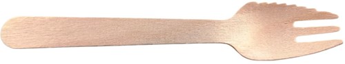 Snackvork met snijrand 13,5 cm hout 