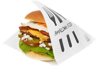 Snackzak Amazing Food Hamburgerzak 15x15cm