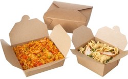 Bak karton Maaltijdbak 173x145x65mm 45oz1350cc bruin