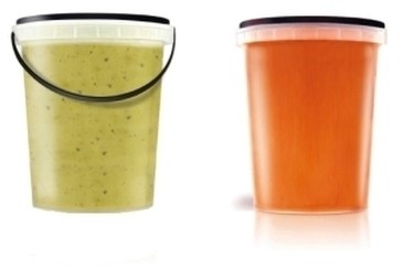 Bak pp spuitgiet 133 rond 1000ml+hengsel+deksel Zwart - ø131