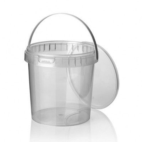 Bak pp spuitgiet 131mm rond 1000ml+hengsel+deksel TE - ø131