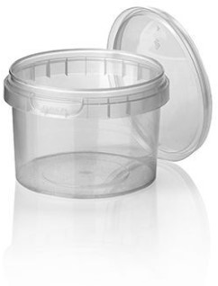 Bak pp spuitgiet 95mm 365ml Transp.+deksel ø93