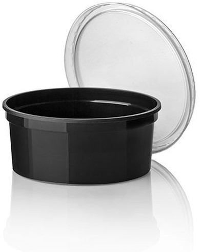 Bak pp spuitgiet 115/50 rond 350cc zwart