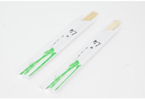Chopsticks 21cm bamboe in witte zak 