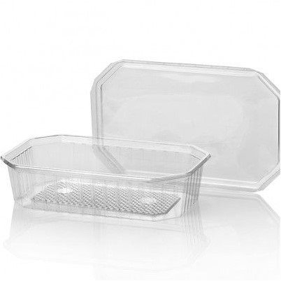 Deksel 8-hoek apet 187x117x9mm Transparant