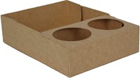 Menu bak karton 210x160x55mm dubbel dip bruin (922.2962)
