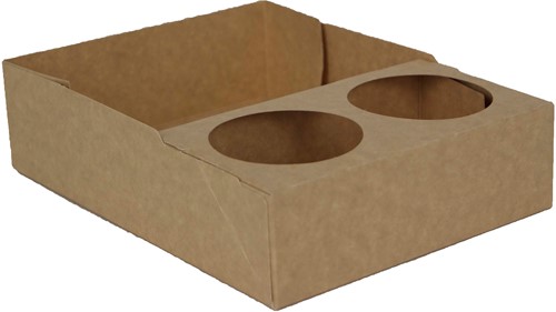 Menu bak karton 210x160x55mm dubbel dip bruin (922.2962)
