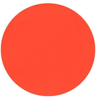 Etiketten fluor rood rond 35 mm