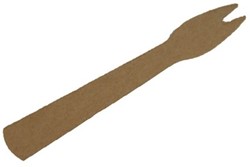 Frietvork papier bruin 90mm 2-tands P2P