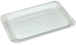 Gevoerd schaaltje 12x19 cm wit