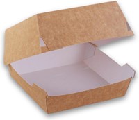Hamburgerbox karton bruin 155x155x90mm -2