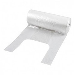 Hemddraagtas hdpe 23/6x50 cm op rol knotenbeutel