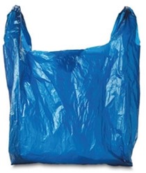 Hemddraagtas hdpe 28/7x48 cm blauw 10my