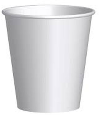 Koffiebeker karton 237ml 8oz wit Ø80mm