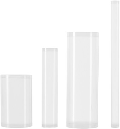 Koker pvc ø80x500mm helder + deksel