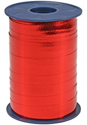 Lint Polyband metallic 10mm 250 meter - rood 15