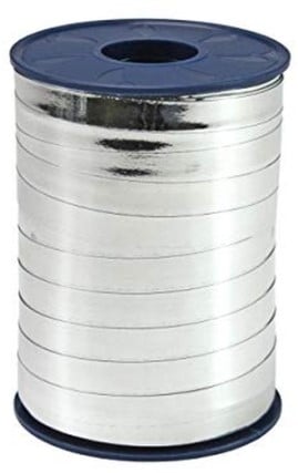 Lint Polyband metallic 10mm 250 meter - zilver