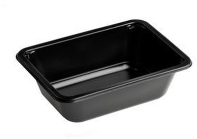 Menubak PP MC 1 vaks 171x127x50mm zwart (182375)