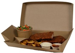 Menubox karton 300x160x80mm bruin