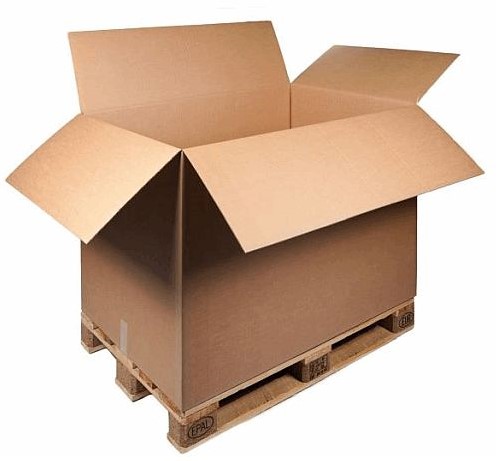 Palletdoos 1185x785x800mm dubbelgolf