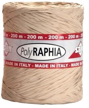 Raffia(poly) 15mm 200m - AVORIO 044