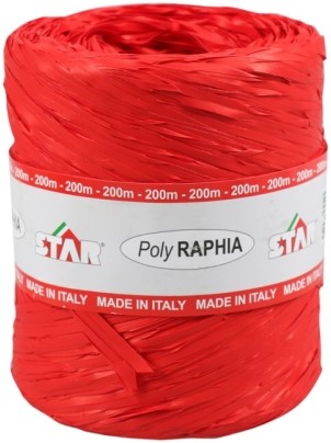 Raffia(poly) 15mm 200m - ROSSO 001