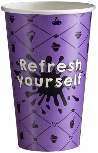 Milkshake beker 400cc Refresh paars (overdoos 1000)