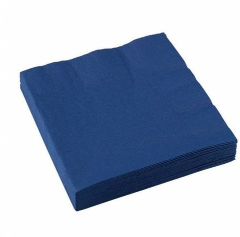 Servetten 40x40cm 2 laags donkerblauw