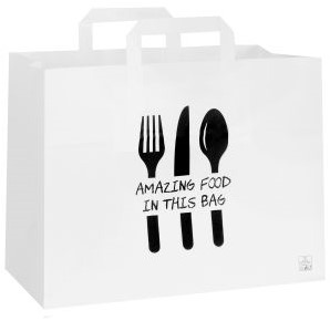 Papieren draagtas Amazing Food  32X17x25cm